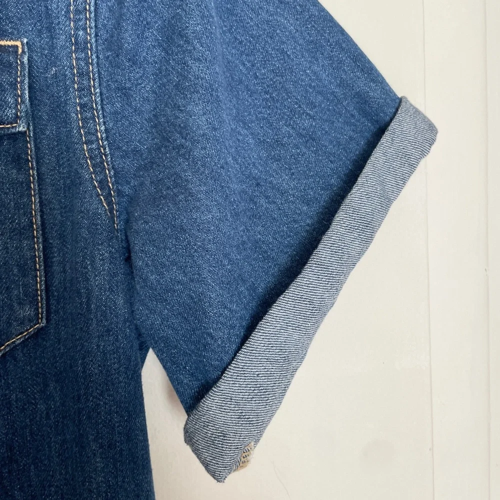 NWT ABLE Blue Denim Boiler Jumpsuit (BRITTNEY DENIM JUMPSUIT) - Picture 5 of 5